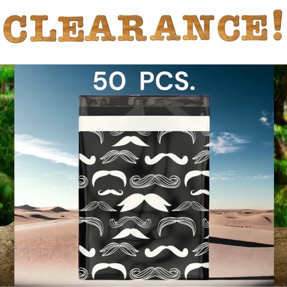 Other - 50 10X13 Poly Mailers, Stylish Mustaches, Shipping Envelopes, PRICE IS FIRM